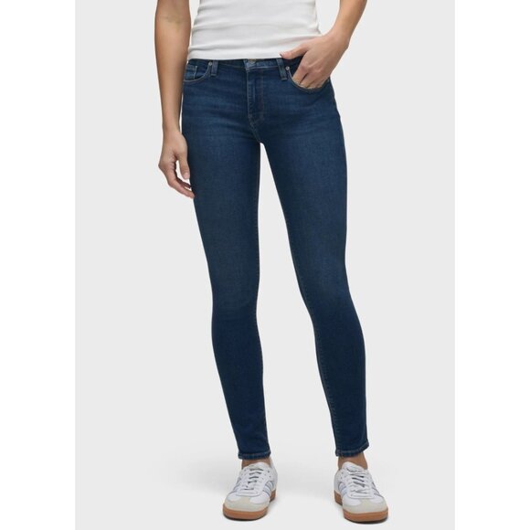 Hudson Jeans Denim - Hudson Nico Mid-Rise Super Skinny Ankle Jeans – Dark Wash, Size 28